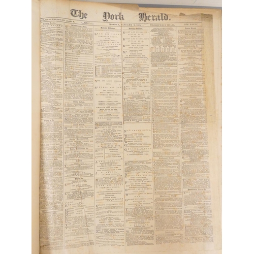 11 - <strong>THE YORK HERALD.  </strong>Bound vols. of this newspaper for January to March 1888 & Jan...