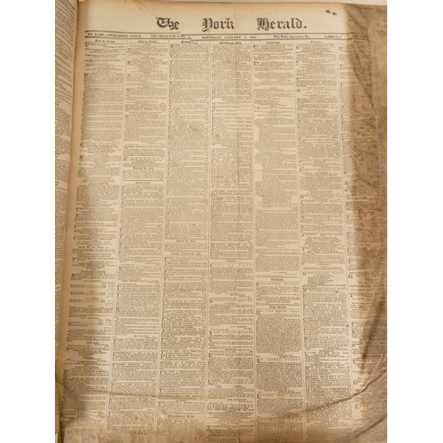 11 - <strong>THE YORK HERALD.  </strong>Bound vols. of this newspaper for January to March 1888 & Jan...