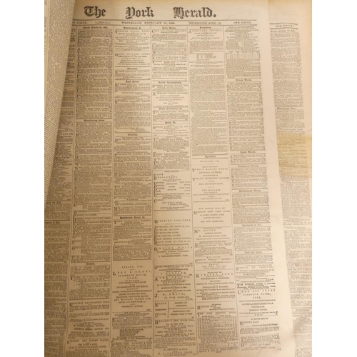 11 - <strong>THE YORK HERALD.  </strong>Bound vols. of this newspaper for January to March 1888 & Jan...