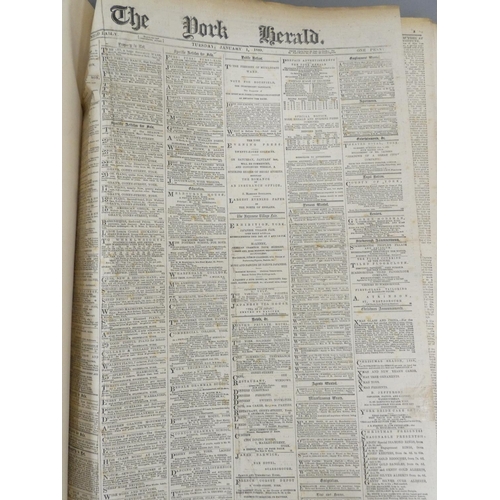 11 - <strong>THE YORK HERALD.  </strong>Bound vols. of this newspaper for January to March 1888 & Jan...