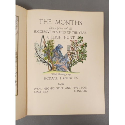 12 - <strong>HUNT LEIGH.  </strong>The Months Descriptive of the Successive Beauties of the Year ... With...