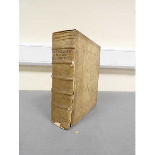 18 - <strong>JUVENAL.&nbsp;&nbsp;</strong>Satyrae cum Scholiis Veterum, & Commentariis. Eng. title &a...