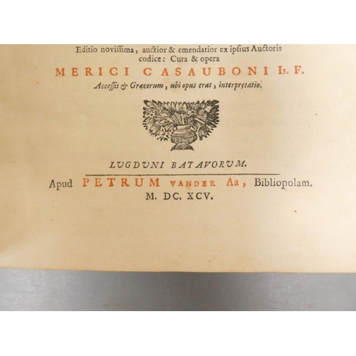 18 - <strong>JUVENAL.&nbsp;&nbsp;</strong>Satyrae cum Scholiis Veterum, & Commentariis. Eng. title &a...