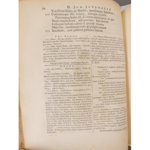 18 - <strong>JUVENAL.&nbsp;&nbsp;</strong>Satyrae cum Scholiis Veterum, & Commentariis. Eng. title &a...