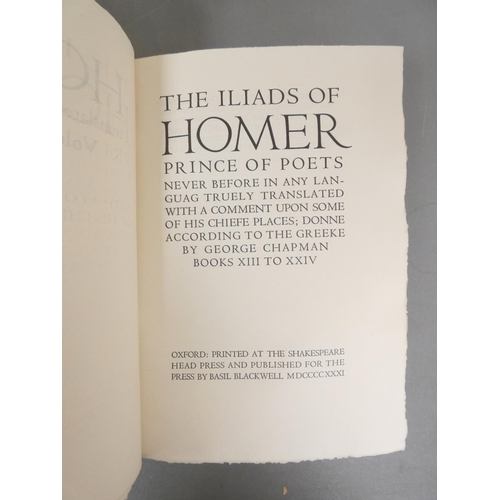 19 - <strong>SHAKESPEARE HEAD PRESS.&nbsp;&nbsp;</strong>The Whole Works of Homer ... Translated Accordin...