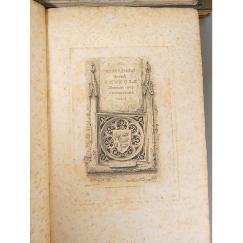 21 - <strong>LONGMAN, HURST (Pubs).&nbsp;&nbsp;</strong>Excursions in the County of Suffolk. 2 vols. Eng....