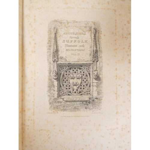 21 - <strong>LONGMAN, HURST (Pubs).&nbsp;&nbsp;</strong>Excursions in the County of Suffolk. 2 vols. Eng....