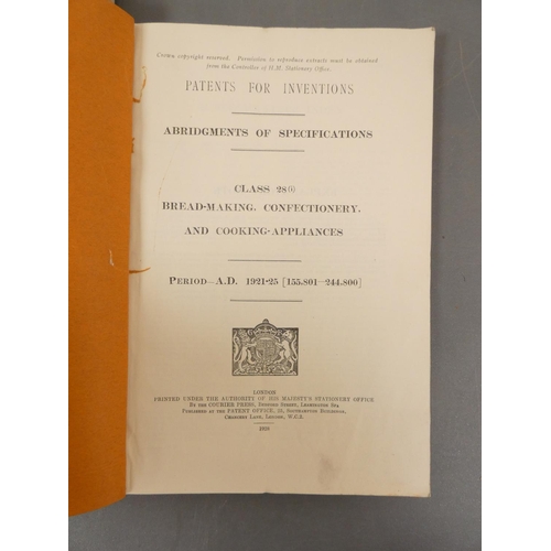 25 - <strong>H.M.S.O.  </strong>Patents for Inventions - Abridgements of Specifications re. Cooking &...
