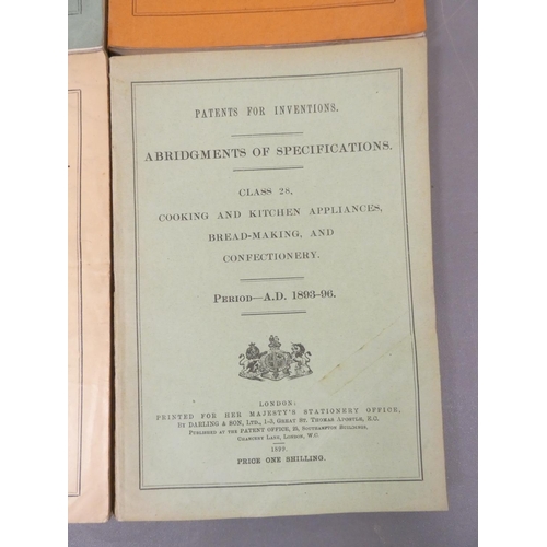 25 - <strong>H.M.S.O.  </strong>Patents for Inventions - Abridgements of Specifications re. Cooking &...
