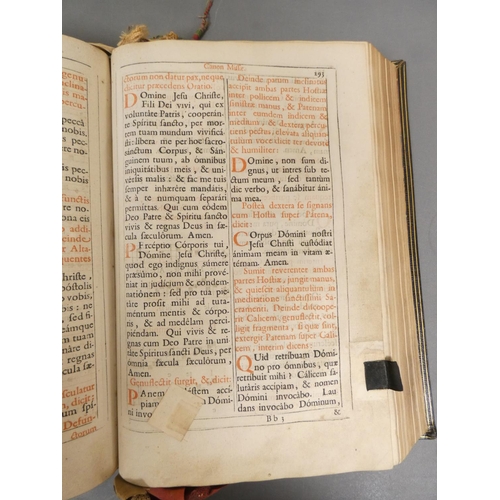 29 - <strong>PLANTIN OF ANTWERP (Pubs).  </strong>Missale Romanum. Eng. title vignette, title text & ...