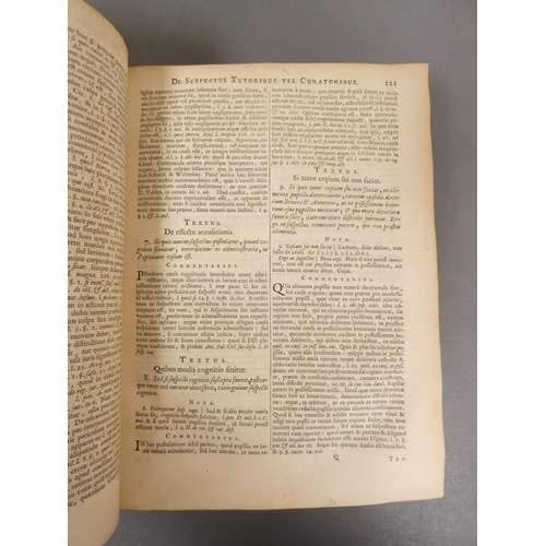 32 - <strong>VINNIUS ARNOLD.&nbsp;&nbsp;</strong>Institutionum Imperialium Commentarius Academicus & ...