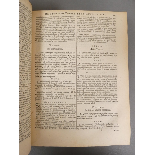 32 - <strong>VINNIUS ARNOLD.&nbsp;&nbsp;</strong>Institutionum Imperialium Commentarius Academicus & ...