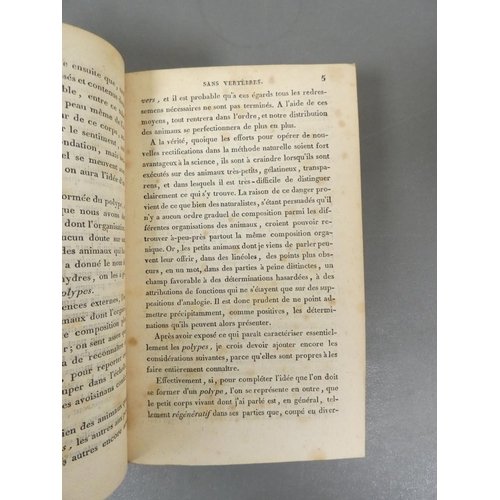 40 - <strong>DE LAMARCK J.B.P.A.&nbsp;&nbsp;</strong>Histoire Naturelle des Animeaux Sans Vertebres. 7 vo...