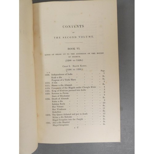 41 - <strong>ELPHINSTONE MOUNTSTUART.  </strong>The History of India. 2 vols. Large fldg. eng. map. Calf,...