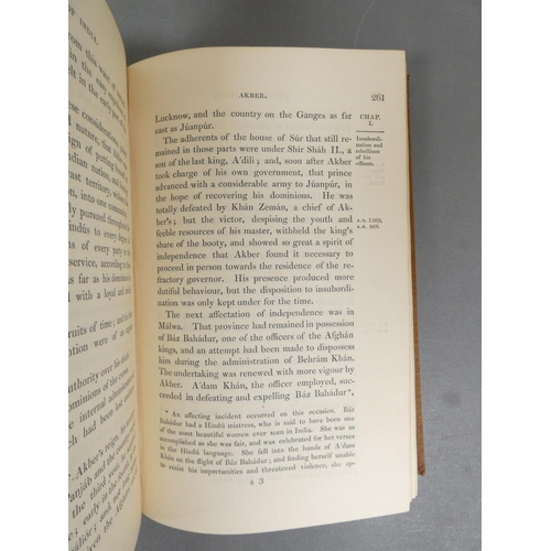 41 - <strong>ELPHINSTONE MOUNTSTUART.  </strong>The History of India. 2 vols. Large fldg. eng. map. Calf,...