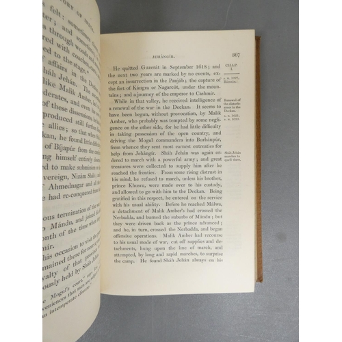41 - <strong>ELPHINSTONE MOUNTSTUART.  </strong>The History of India. 2 vols. Large fldg. eng. map. Calf,...
