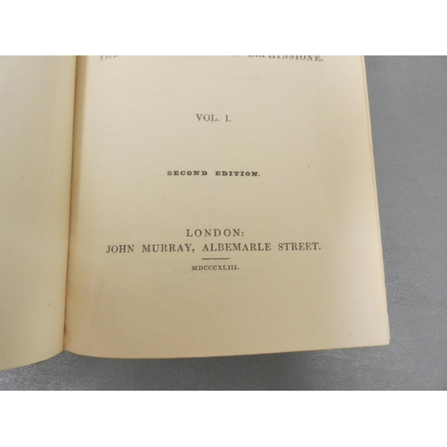 41 - <strong>ELPHINSTONE MOUNTSTUART.  </strong>The History of India. 2 vols. Large fldg. eng. map. Calf,...