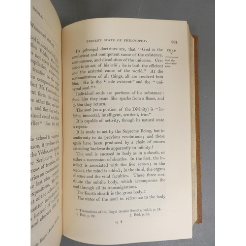 41 - <strong>ELPHINSTONE MOUNTSTUART.  </strong>The History of India. 2 vols. Large fldg. eng. map. Calf,...
