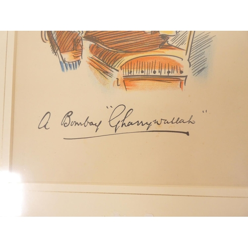 43 - <strong>Early 20th century Anglo-Indian School. </strong><strong>Set of 4 original pen, ink & wa...