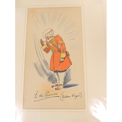 43 - <strong>Early 20th century Anglo-Indian School. </strong><strong>Set of 4 original pen, ink & wa...