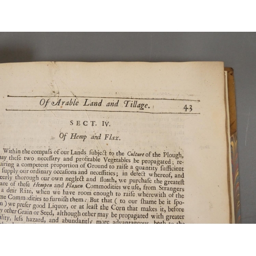 49 - <strong>(WORLIDGE JOHN).  </strong>Systema Agriculturae, the Mystery of Husbandry Discovered ... to ...