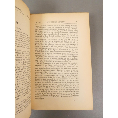 55 - <strong>DARWIN CHARLES. </strong>The Origin of Species by Means of Natural Selection. Half title. Fl...