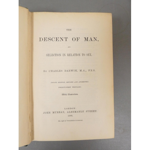 55 - <strong>DARWIN CHARLES. </strong>The Origin of Species by Means of Natural Selection. Half title. Fl...