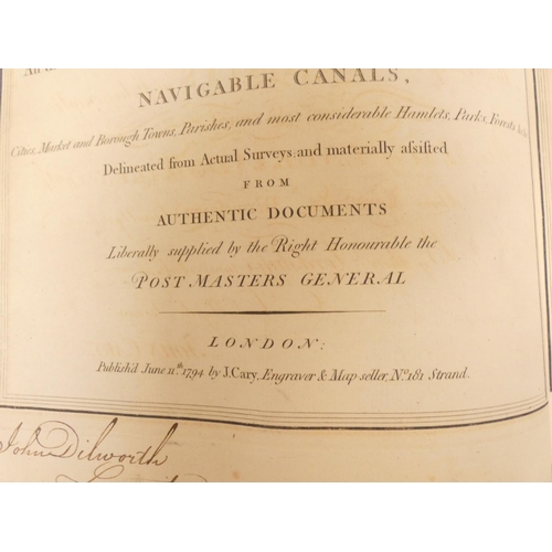 68 - CARY JOHN.  New Map of England & Wales With Part of Scotland. Quarto atlas with eng. titles, han... 