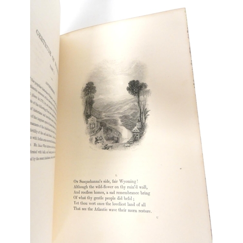 91 - FORE-EDGE PAINTING.  Campbell Thomas.  The Poetical Works. Eng. frontis. & text vignettes. Nice ... 