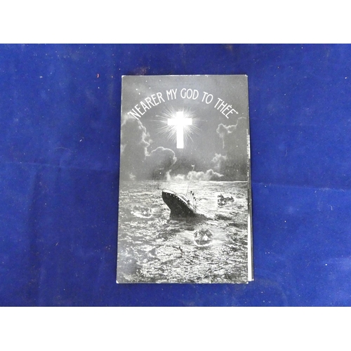 111 - TITANIC COMMEMORATIVE POSTCARDS.&nbsp;&nbsp;Set of 6 postcards commemorating the Titanic disaster, p... 