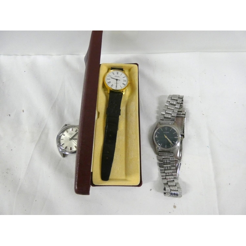 114 - Gents Montaine quartz boxed watch and Rotary Citizen.