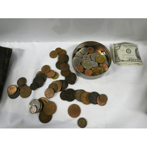 118 - Small box of World and British coinage.