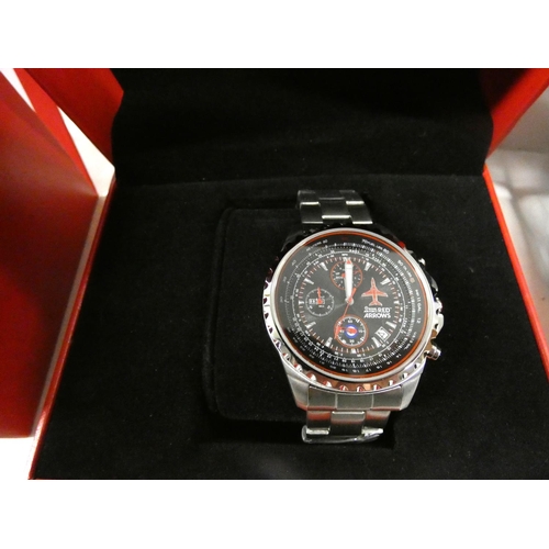 119 - Modern Bradford exchange Red Arrows and Torgoen men's sports watch.