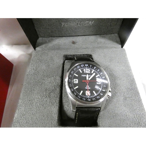 119 - Modern Bradford exchange Red Arrows and Torgoen men's sports watch.