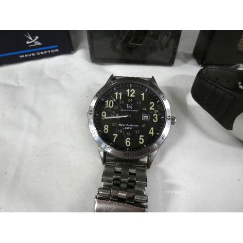 122 - Four men's modern fashion watches to include Cassi, Tavistock & Jones etc.
