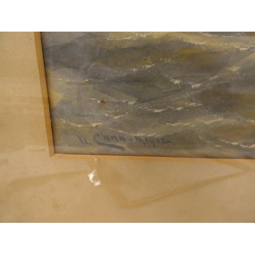 187 - W Gammen 1902 Maritime watercolour.