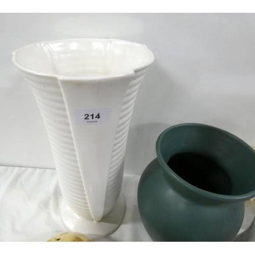 214 - Large collection of vases to include Arthur Woods etc.