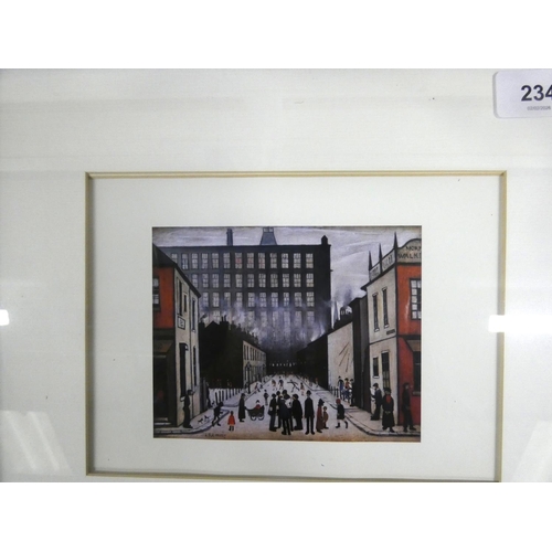234 - Set of eight Lowry prints.
