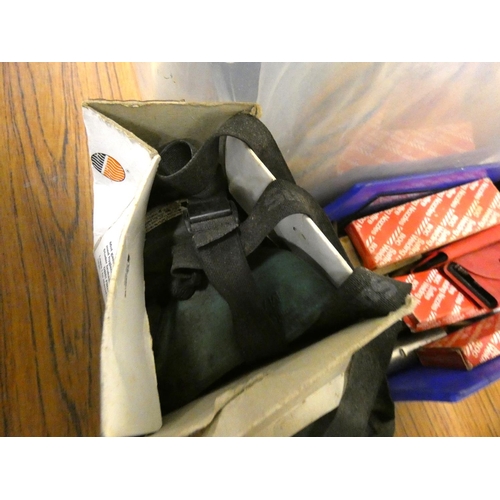 280 - Large box of cutting torch and welding accessories.