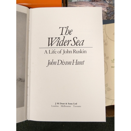 115 - RUSKIN JOHN.&nbsp;&nbsp;A large carton of Ruskin & related biographies, various exhibition catal... 