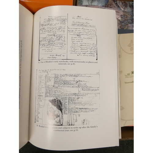 115 - RUSKIN JOHN.&nbsp;&nbsp;A large carton of Ruskin & related biographies, various exhibition catal... 
