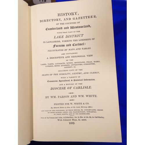 119 - Cumbria & Lake District.&nbsp;&nbsp;8 Michael Moon reprints of important directories & topog... 