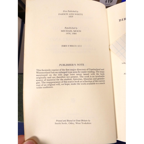 119 - Cumbria & Lake District.&nbsp;&nbsp;8 Michael Moon reprints of important directories & topog... 