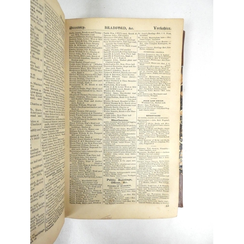81 - SLATER ISAAC.&nbsp;Commercial Directory & Topography. Extract re. Yorkshire. Rebound half leathe... 