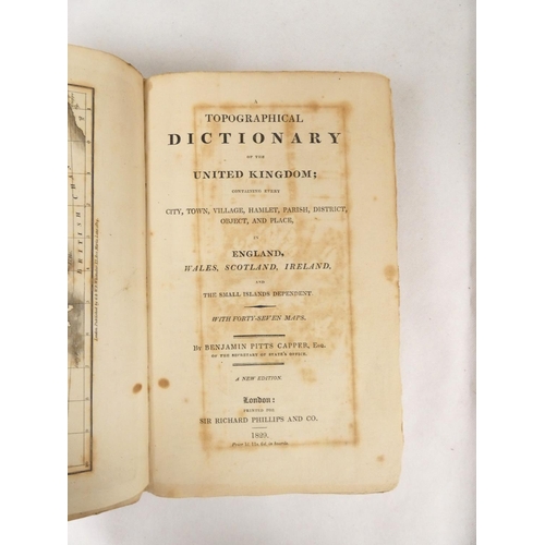 84 - CAPPER BENJAMIN PITTS.&nbsp;&nbsp;A Topographical Dictionary of the United Kingdom. 46 eng. maps, so... 