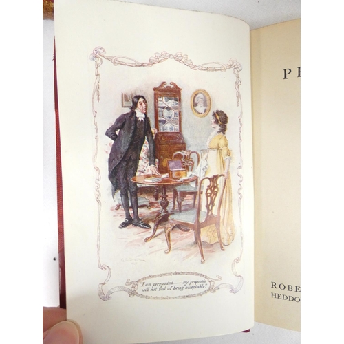 89 - AUSTEN JANE.  Jane Austen's Works. 5 vols. Half-titles. colour frontis. to each by C. E. Brock (owne... 