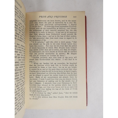 89 - AUSTEN JANE.  Jane Austen's Works. 5 vols. Half-titles. colour frontis. to each by C. E. Brock (owne... 