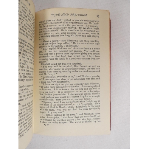 89 - AUSTEN JANE.  Jane Austen's Works. 5 vols. Half-titles. colour frontis. to each by C. E. Brock (owne... 