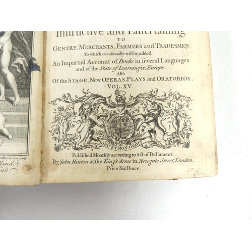92 - THE SCOTS MAGAZINE.  Bound vol. 37. Fldg. eng. map of Thirty-miles round Boston. Poor bdg., brds. de... 