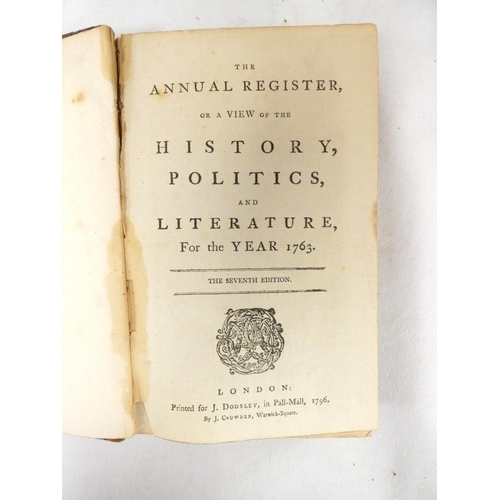 92 - THE SCOTS MAGAZINE.  Bound vol. 37. Fldg. eng. map of Thirty-miles round Boston. Poor bdg., brds. de... 